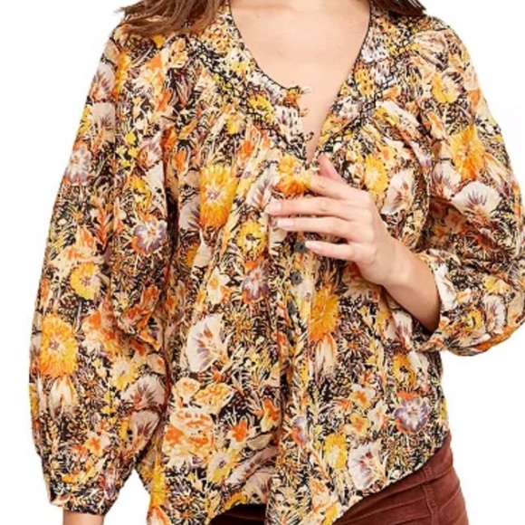 Free People Multicolor Floral Blouse - Picture 4 of 11